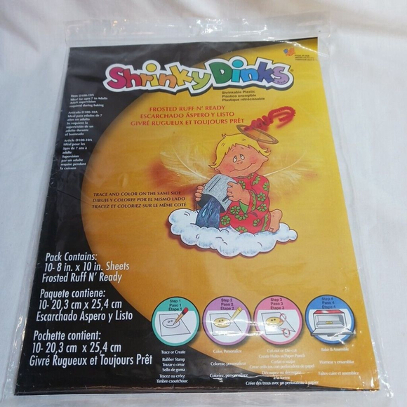 Shrinky Dinks Frosted Ruff n' Ready 10 Sheet Creative Pack, Jewellery
